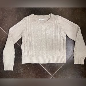 Girls Small Cable Knit Sweater
